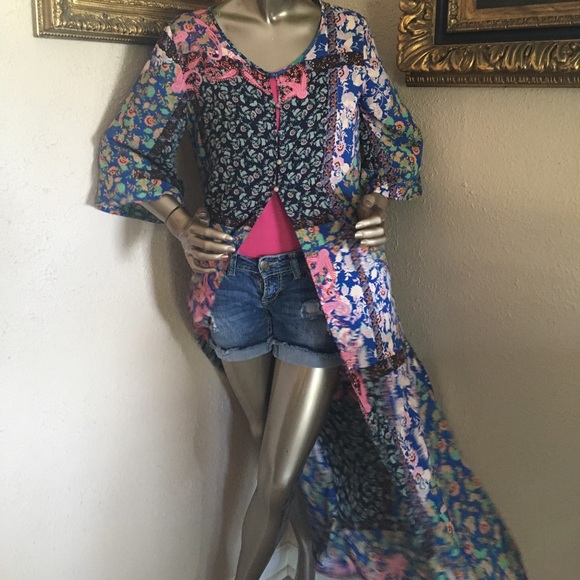 Floral printed kaftan - Picture 2 of 7